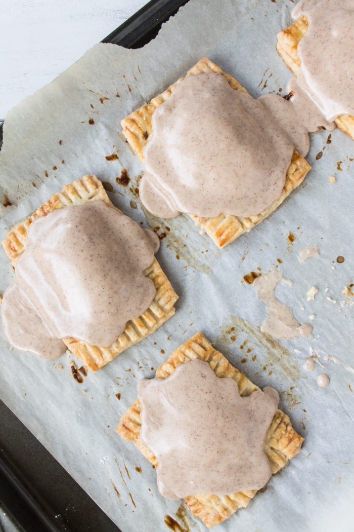 pumpkin pop tarts with brown butter maple frosting