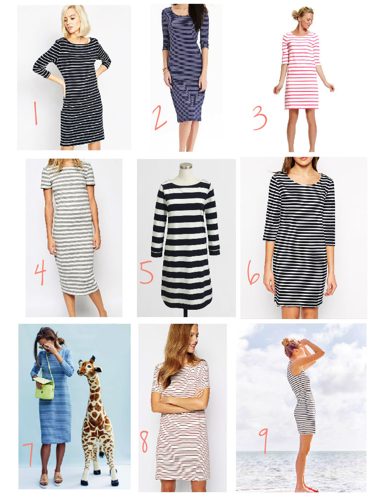 Striped Dresses with Numbers noncrop