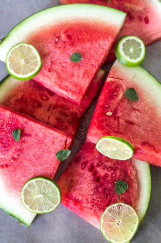 watermelon lime mint popsicles