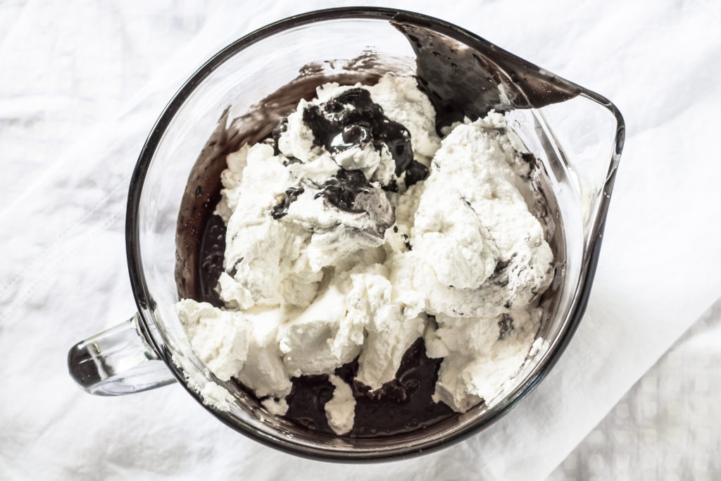 This No-Churn Chocolate Chocolate Chip Cookie Dough Ice Cream is smooth and creamy with chunks of cookie dough and puddles of melt-in-your-mouth chocolate.
