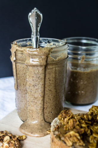 homemade almond butter and pecan peanut cinnamon butter