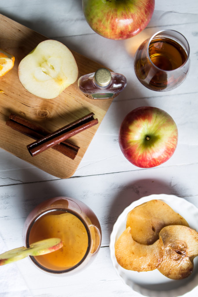 This spiked hot apple cider is perfect drink to warm you up on a cool night.