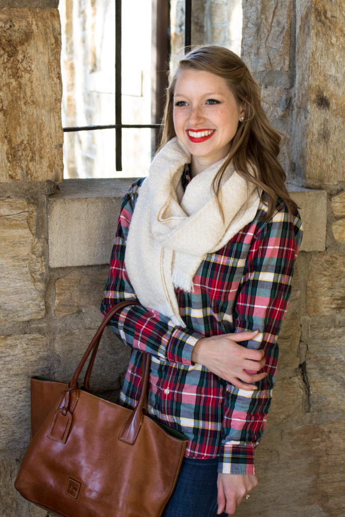 Simply having a casual Christmastime! With only a week until Christmas eve and still so many errands to run, this casual Christmas outfit is the perfect amount of both comfort and festivity! :) www.passthecookies.com