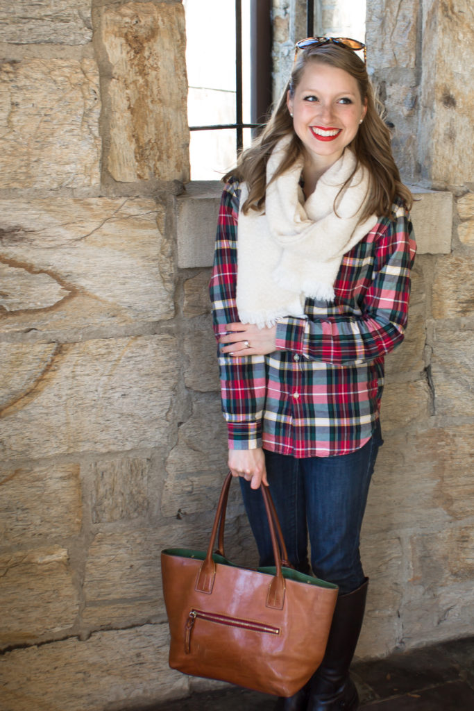 Simply having a casual Christmastime! With only a week until Christmas eve and still so many errands to run, this casual Christmas outfit is the perfect amount of both comfort and festivity! :) www.passthecookies.com