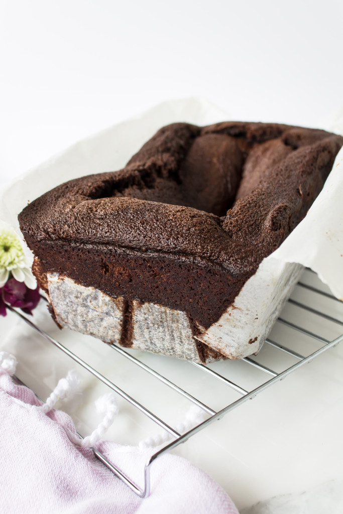 With a fudgy center, this delicious dense chocolate loaf cake is the perfect dessert for Valentine's Day.