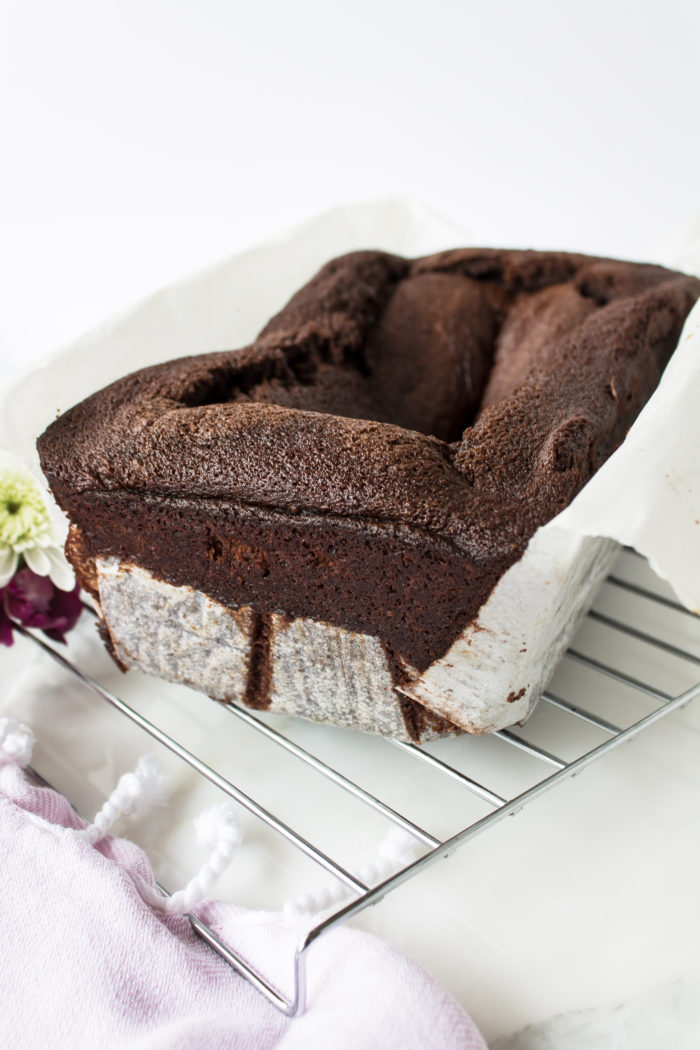 dense chocolate loaf cake