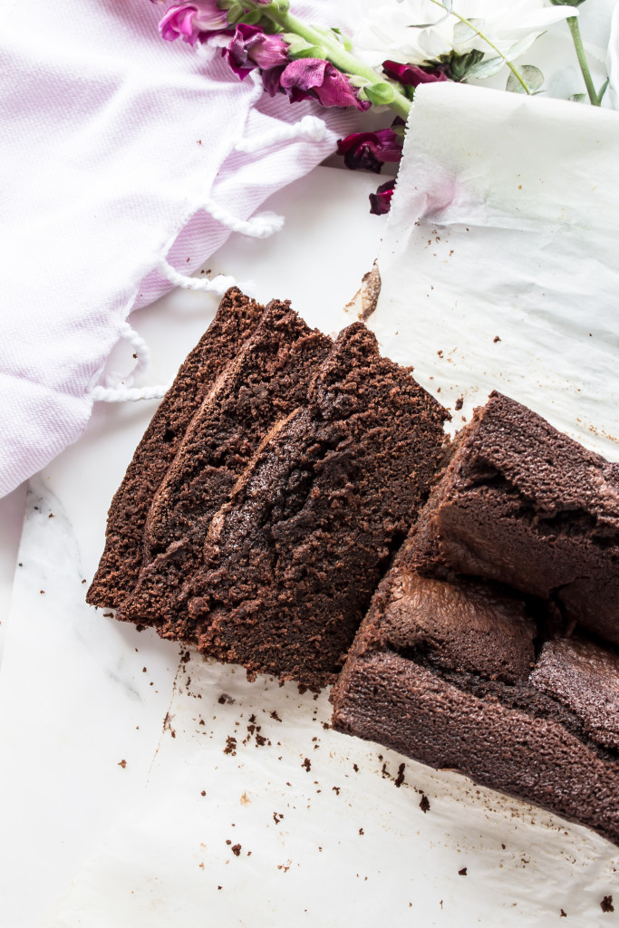 With a fudgy center, this delicious dense chocolate loaf cake is the perfect dessert for Valentine's Day.