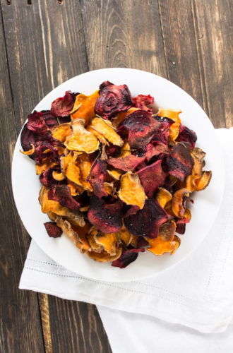 sweet potato and beet chips