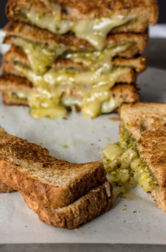 pistachio pesto grilled cheese