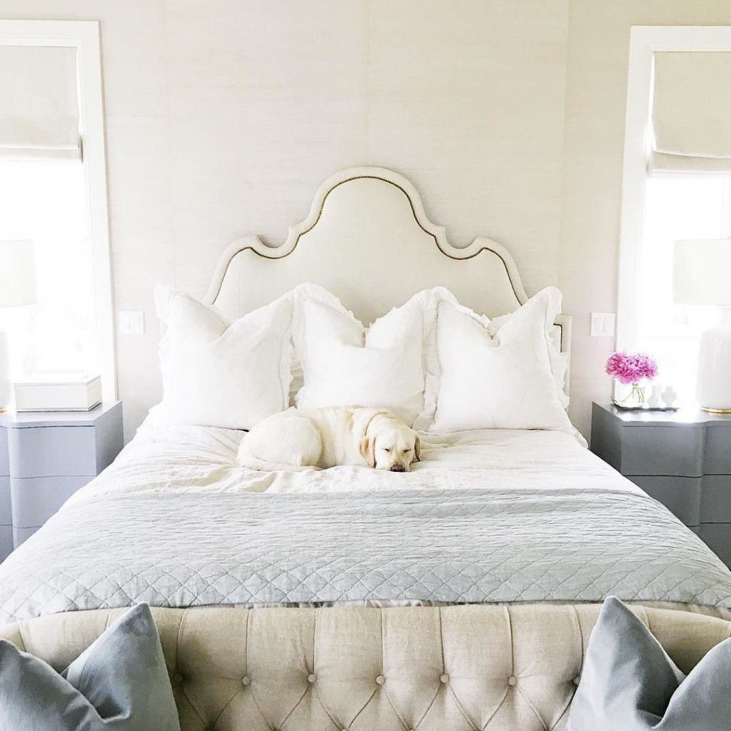 Upholstered Headboard - Pink Peonies Upolstered Headboard