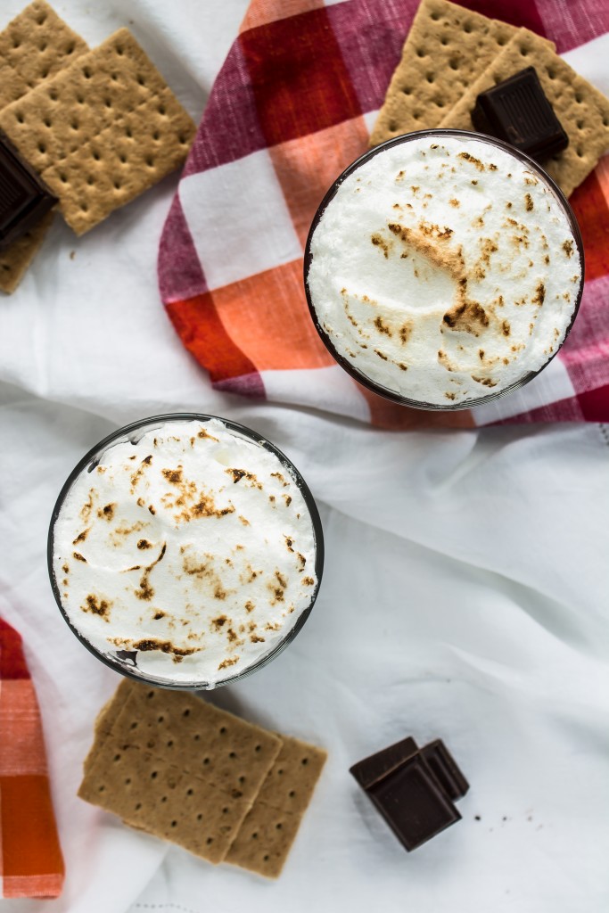 S'mores parfait with graham cracker streusel, chocolate custard and toasted meringue. | passthecookies.com
