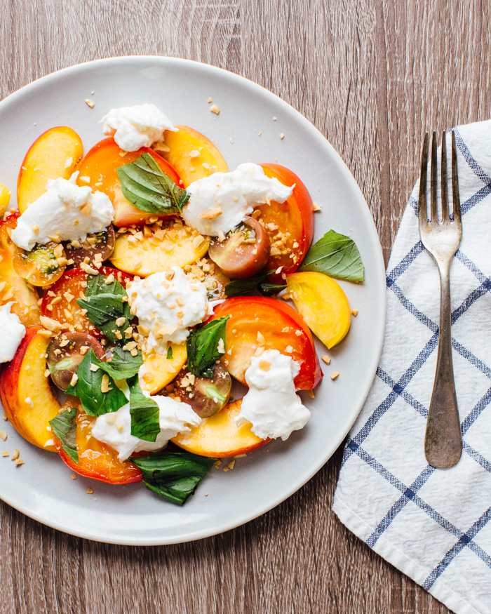 Summer Picnic - A Couple Cooks Buratta-Peach-and-Tomato-Salad