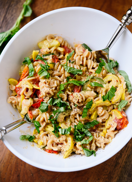 Summer Picnic - Cookie and Kate creamy-cherry-tomato-summer-squash-pasta