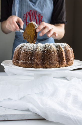 pumpkin coffee cake with cinnamon streusel