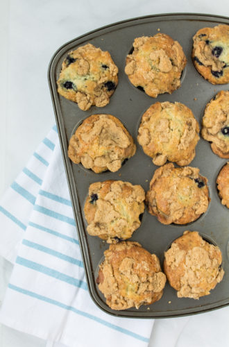blueberry lavender streusel muffins