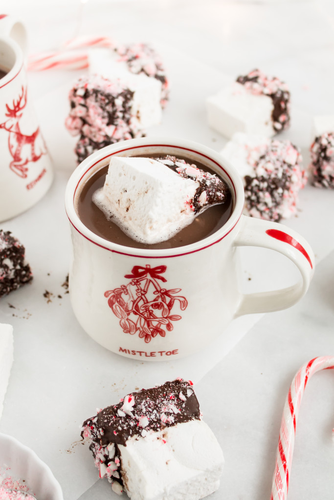 Chocolate Covered Marshmallows with Peppermint | Pass the Cookies | www.passthecookies.com
