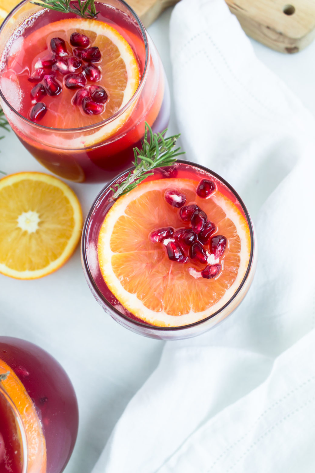 sparkling pomegranate punch cocktails Pass the Cookies