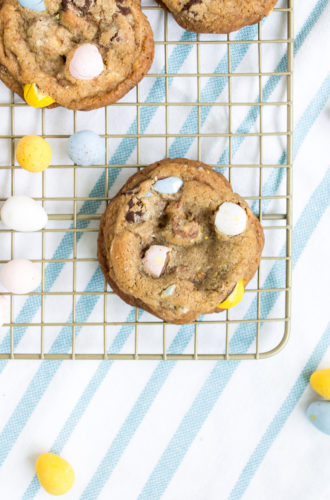 milk chocolate cadbury mini egg cookies