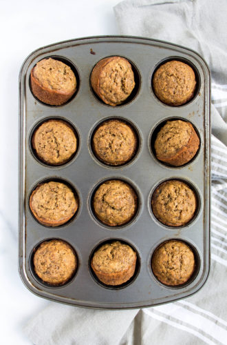 healthier banana muffins