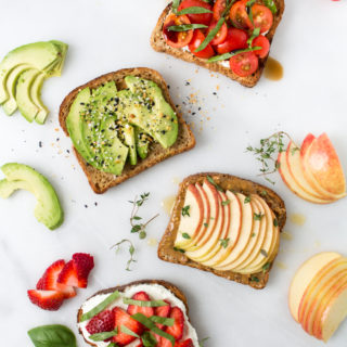 toast toppings, four ways