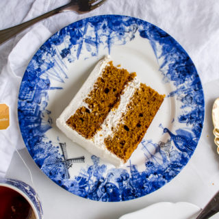 pumpkin cake with brown butter frosting